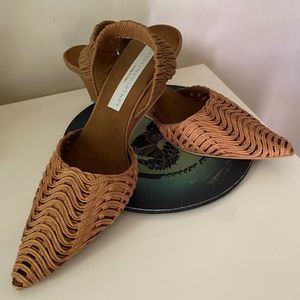 Stella McCartney woven slingback shoes